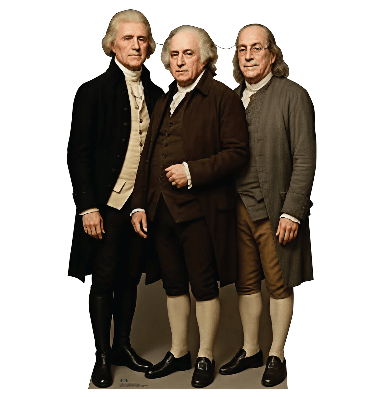 Life-Size Signers of the Declaration of Independence (Thomas Jefferson, Benjamin Franklin, John Adams) Cardboard Cutout - All Cutouts