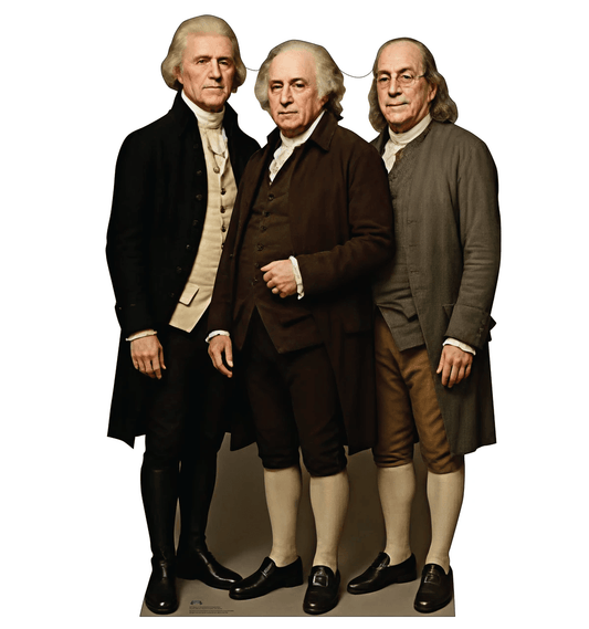 Life-Size Signers of the Declaration of Independence (Thomas Jefferson, Benjamin Franklin, John Adams) Cardboard Cutout - All Cutouts
