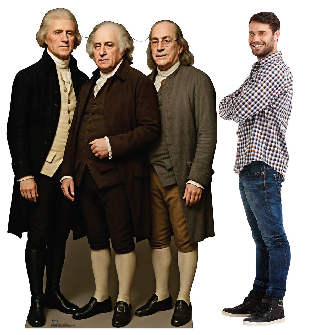Life-Size Signers of the Declaration of Independence (Thomas Jefferson, Benjamin Franklin, John Adams) Cardboard Cutout - All Cutouts