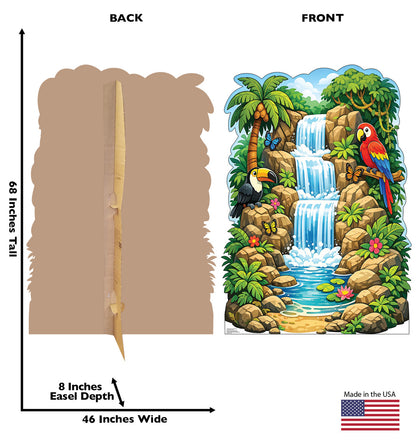 Life-Size Rain Forest Jungle Waterfall (Vacation Bible School) Cardboard Cutout - All Cutouts