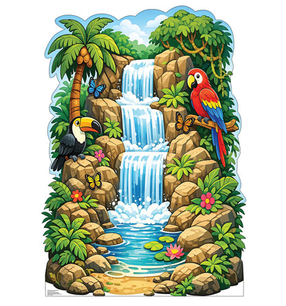 Life-Size Rain Forest Jungle Waterfall (Vacation Bible School) Cardboard Cutout - All Cutouts