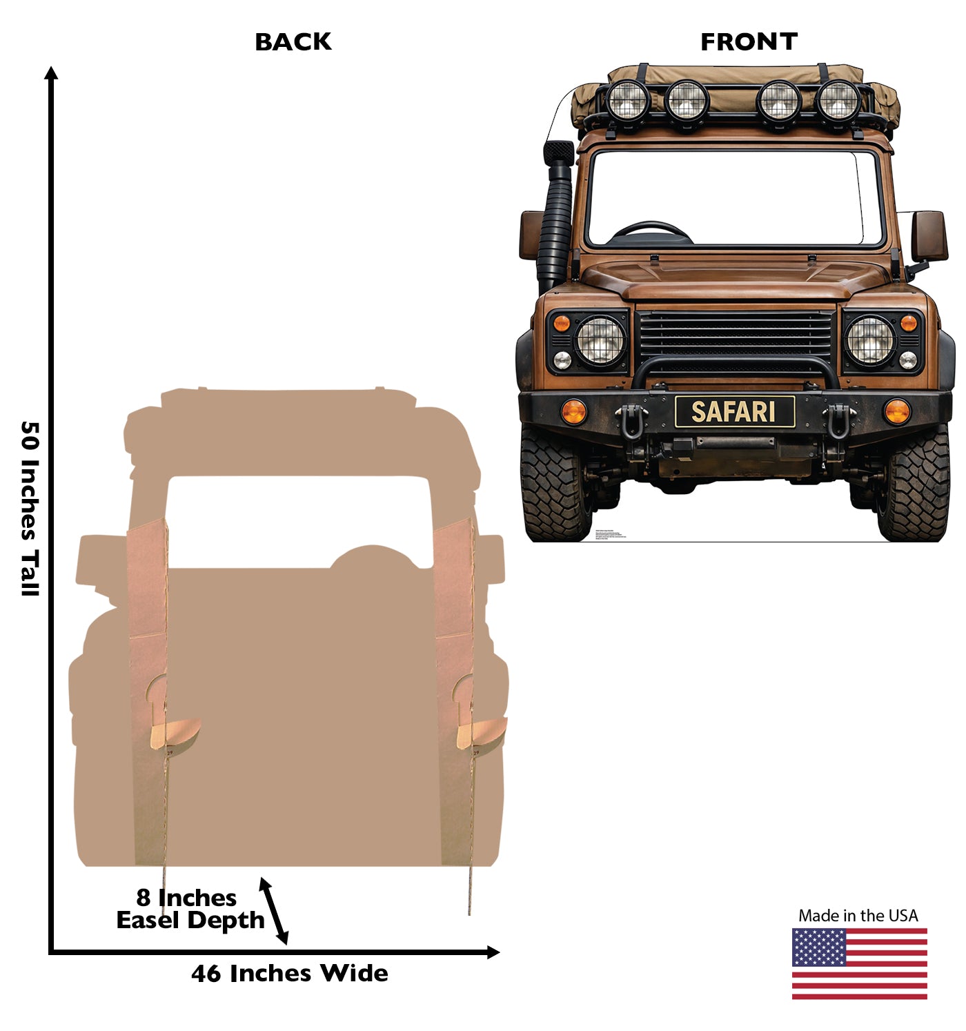 Life-Size Safari Truck Stand-In Cardboard Cutout