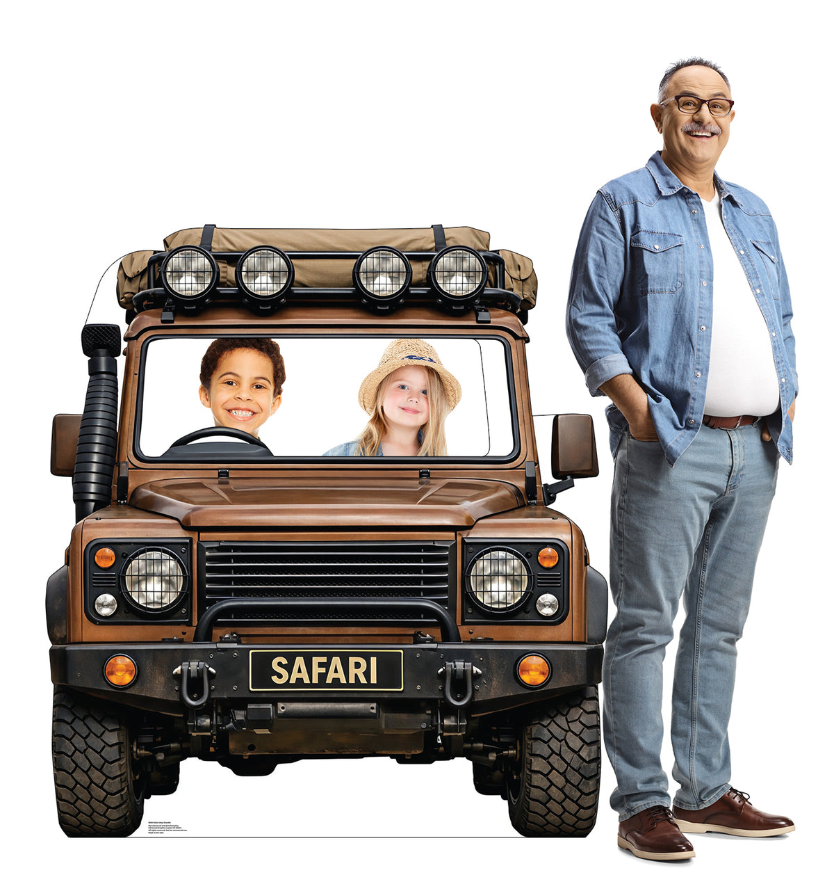 Life-Size Safari Truck Stand-In Cardboard Cutout
