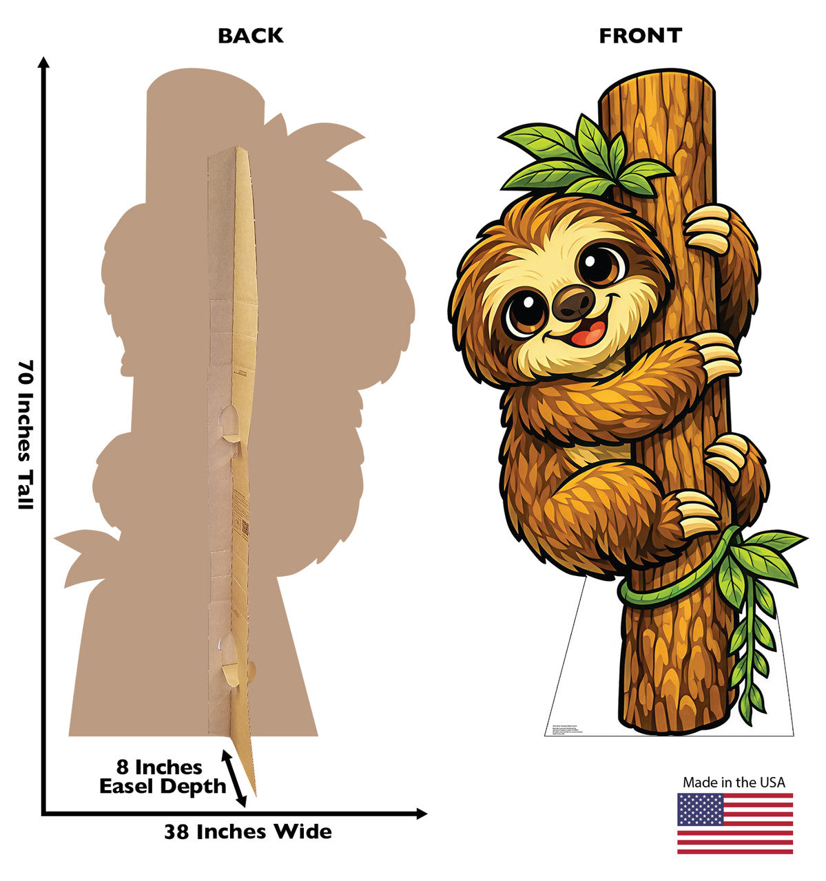 Life-Size Sloth (Vacation Bible School) Cardboard Cutout - All Cutouts