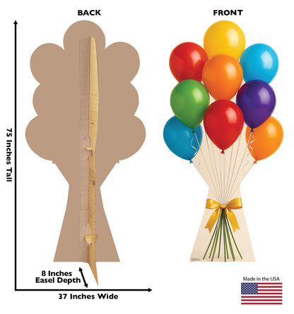 Life-Size Balloons Bouquet Cardboard Cutout
