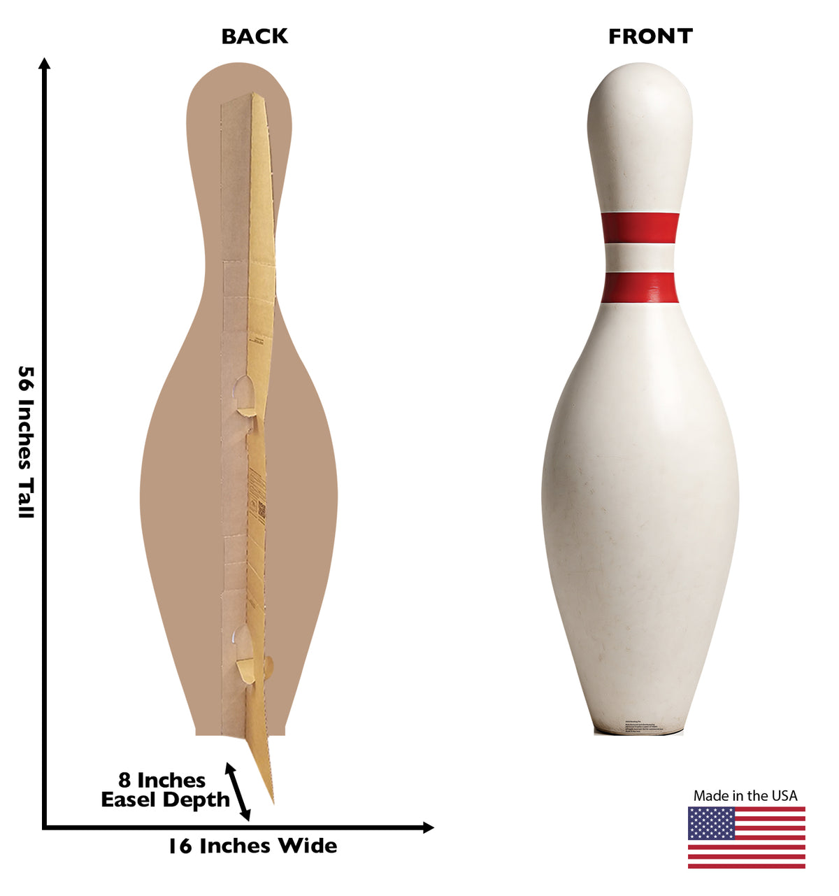 Life-Size Bowling Pin Cardboard Cutout