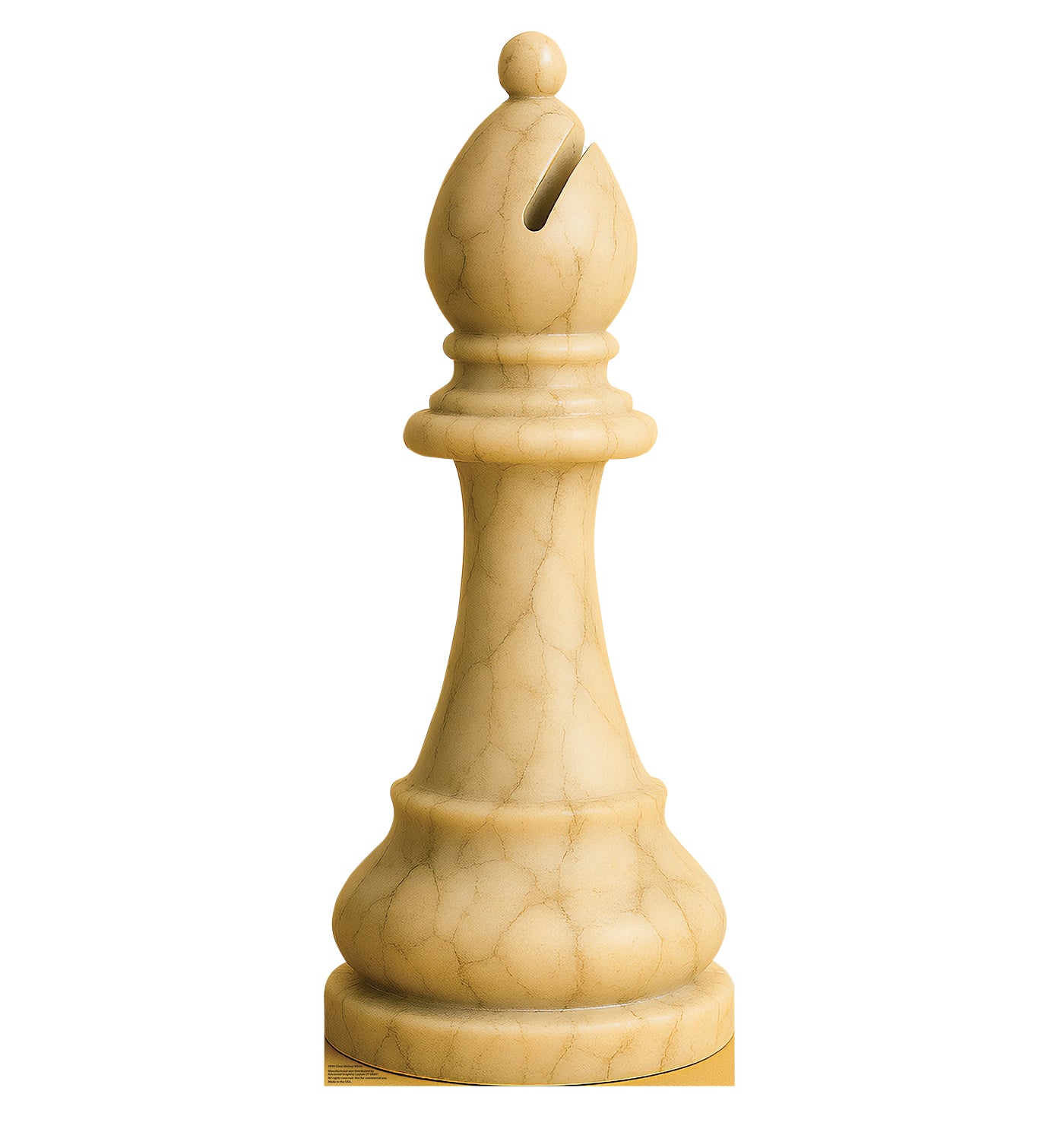 Life-Size Chess Bishop White Cardboard Cutout