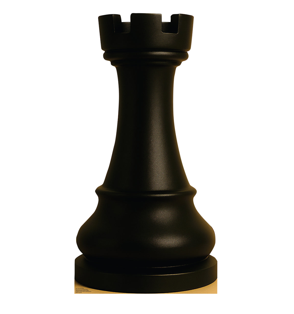 Life-Size Chess Rook Black Cardboard Cutout