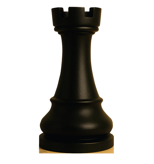 Life-Size Chess Rook Black Cardboard Cutout - All Cutouts