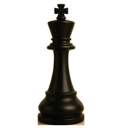 Life-Size Chess King Black Cardboard Cutout