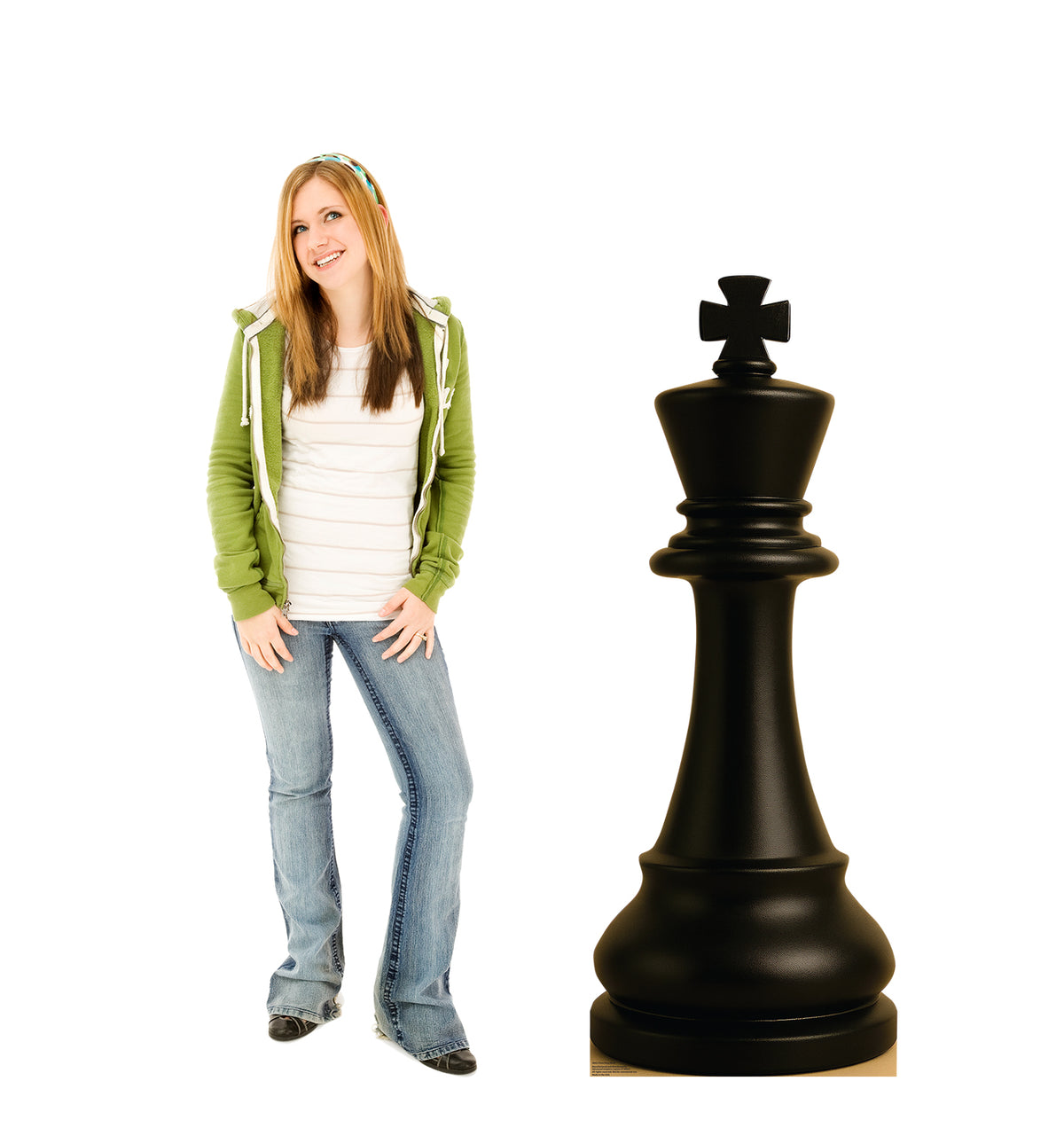 Life-Size Chess King Black Cardboard Cutout