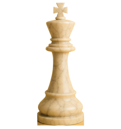 Life-Size Chess King White Cardboard Cutout