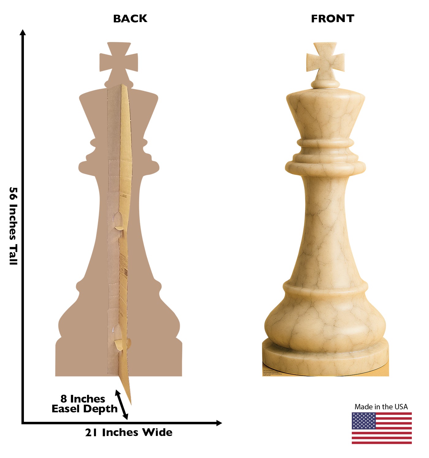 Life-Size Chess King White Cardboard Cutout
