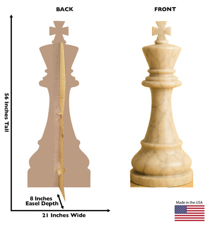 Life-Size Chess King White Cardboard Cutout