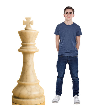 Life-Size Chess King White Cardboard Cutout