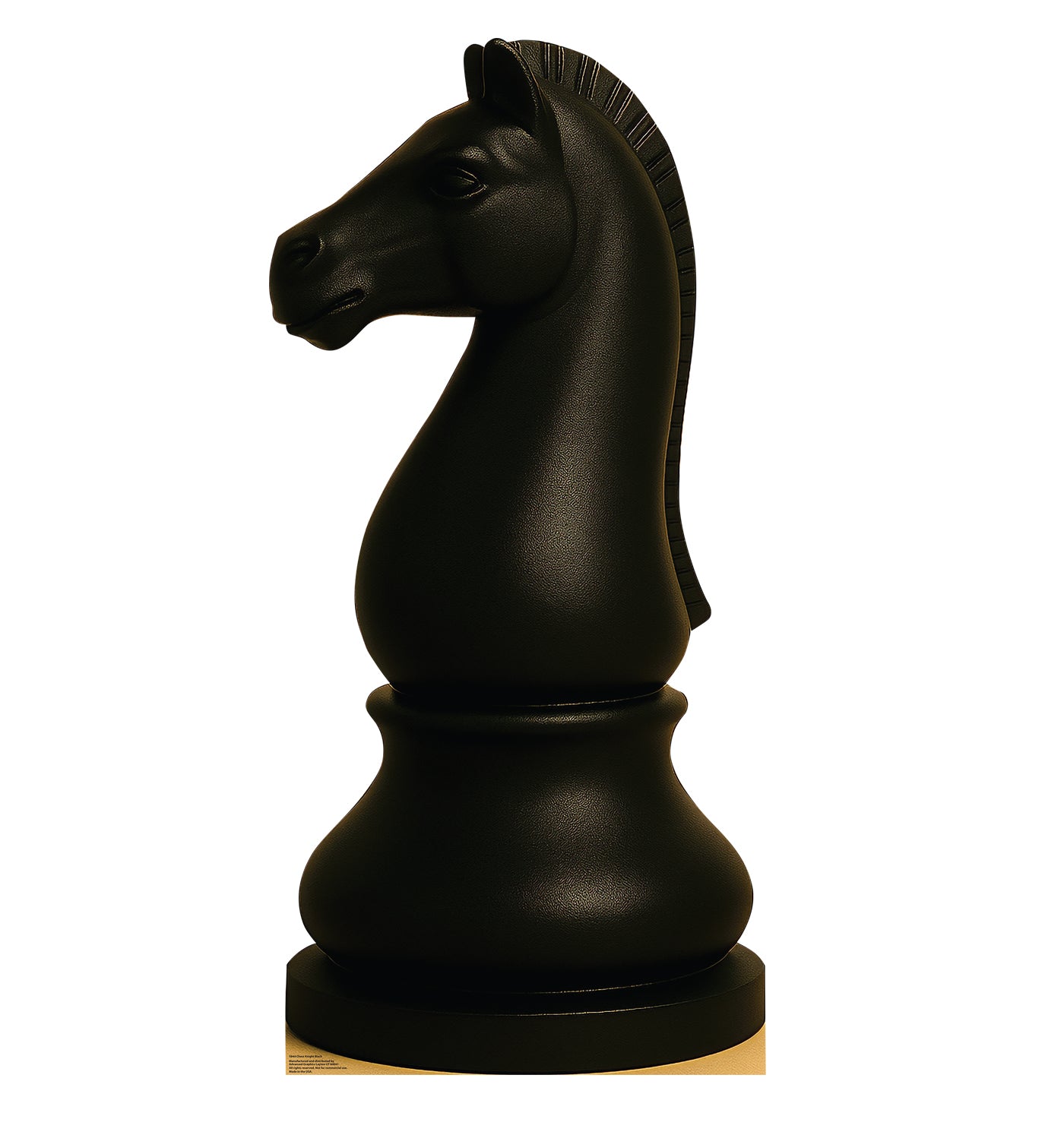 Life-Size Chess Knight Black Cardboard Cutout