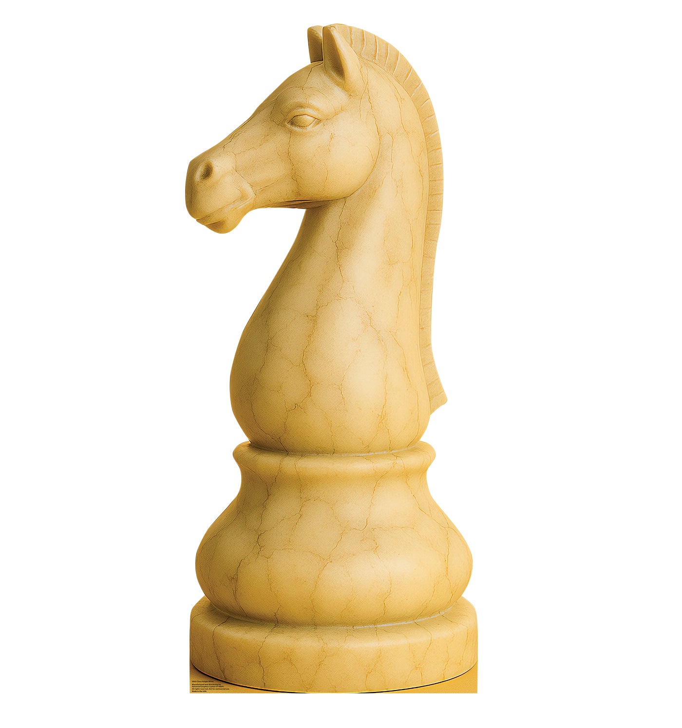 Life-Size Chess Knight White Cardboard Cutout