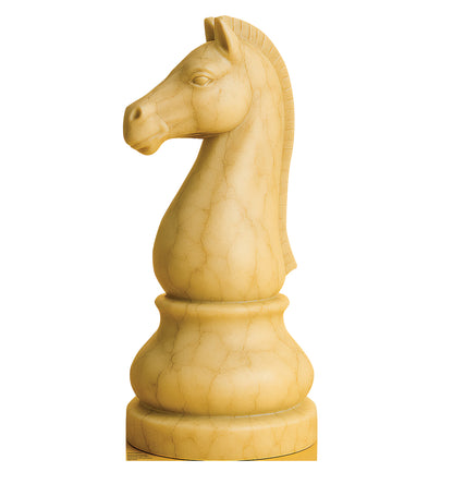 Life-Size Chess Knight White Cardboard Cutout