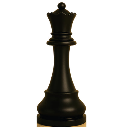 Life-Size Chess Queen Black Cardboard Cutout