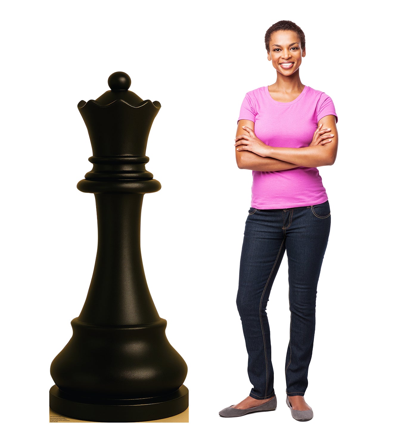 Life-Size Chess Queen Black Cardboard Cutout