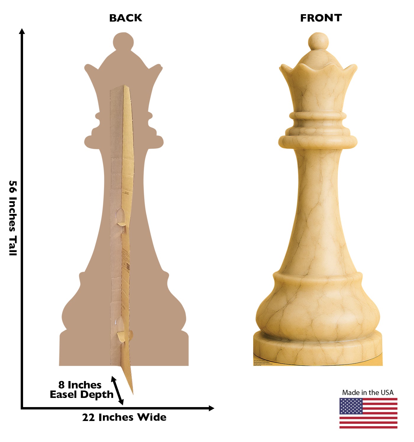 Life-Size Chess Queen White Cardboard Cutout