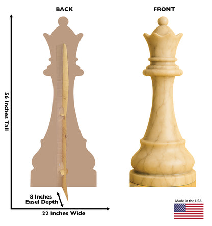 Life-Size Chess Queen White Cardboard Cutout