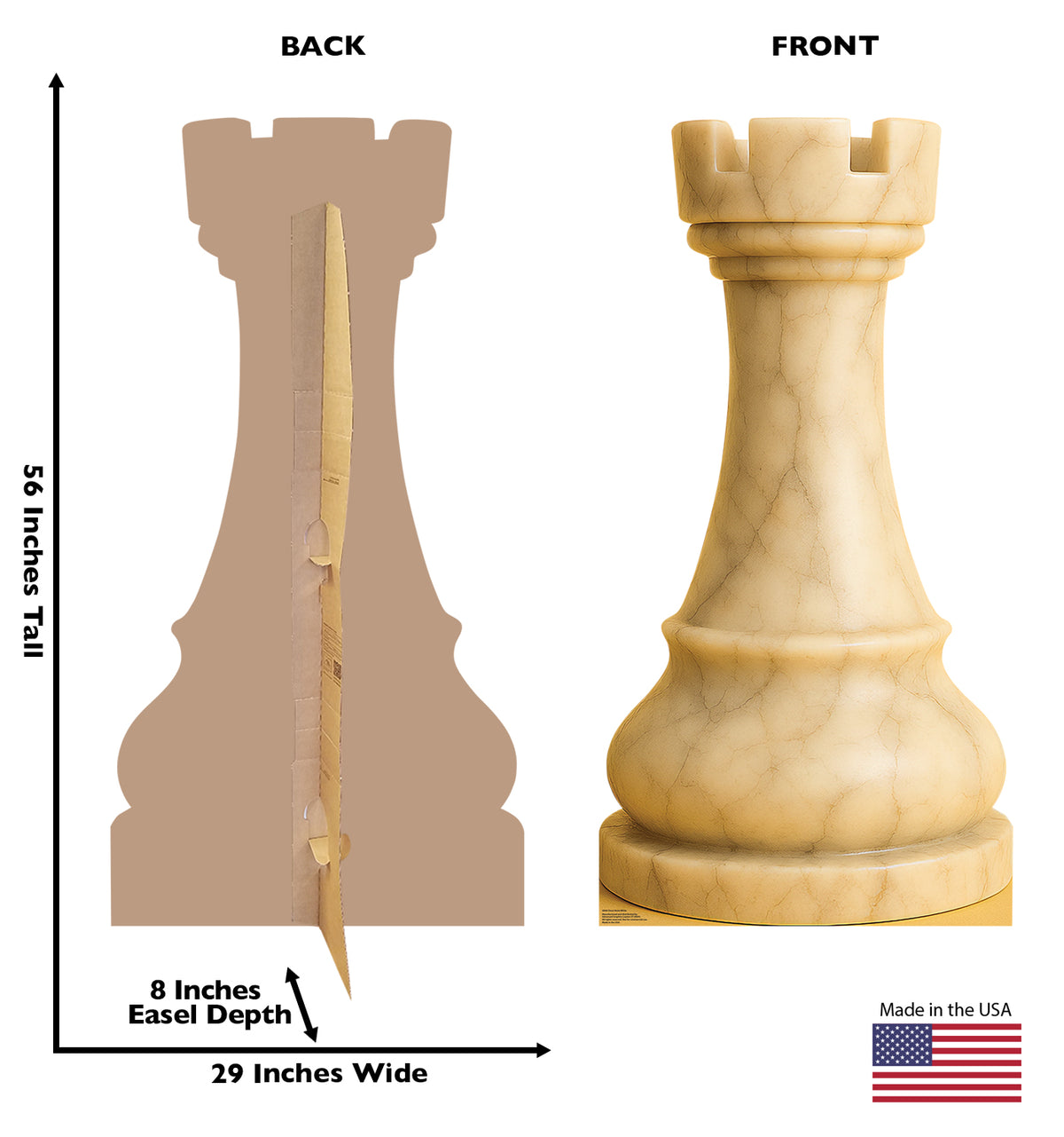 Life-Size Chess Rook White Cardboard Cutout - All Cutouts