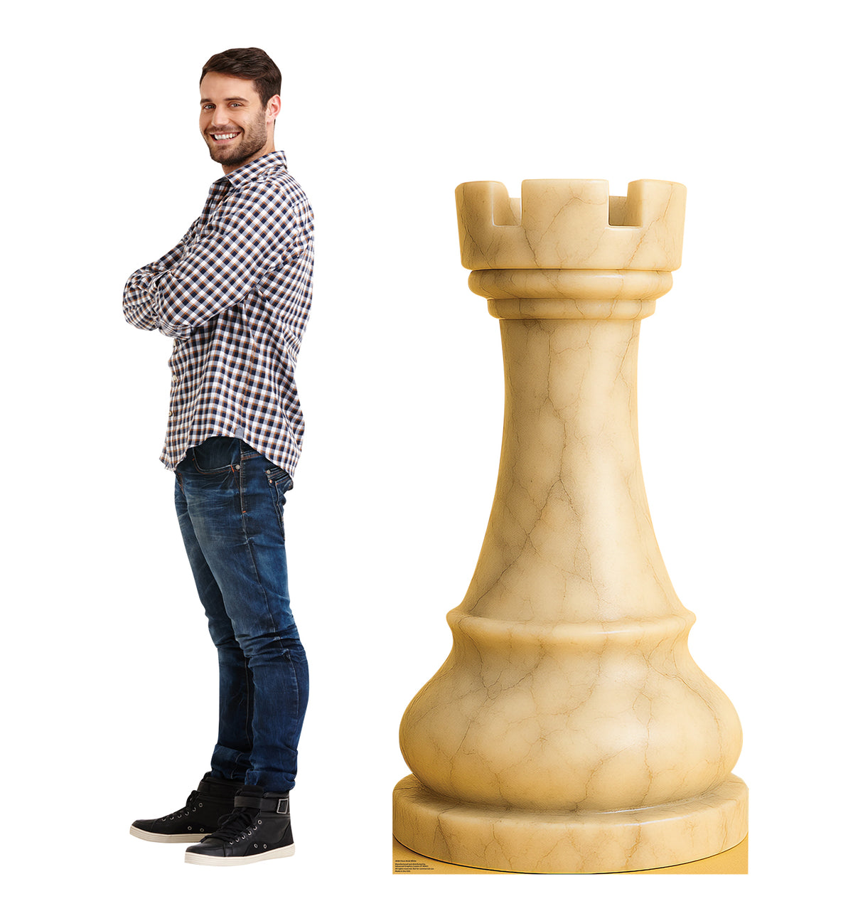 Life-Size Chess Rook White Cardboard Cutout - All Cutouts