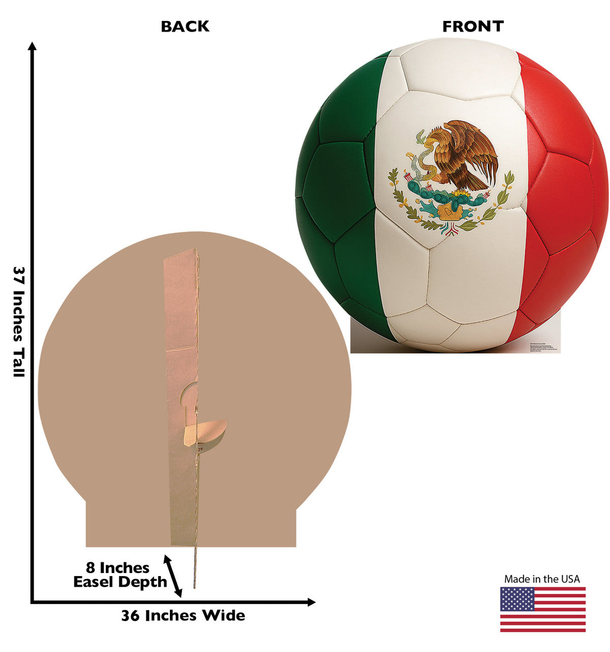 Life-Size Mexico Soccer Ball Cardboard Cutout - All Cutouts
