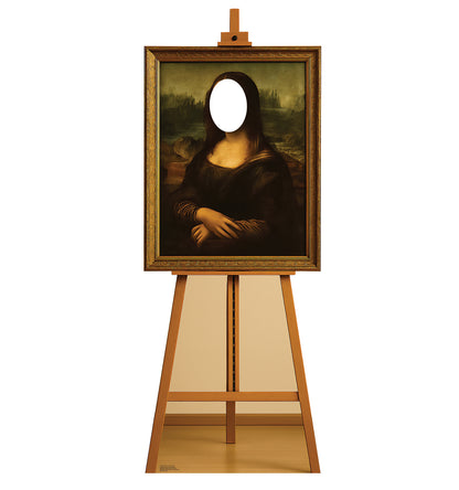Life-Size Mona Lisa on Easel Stand-In Cardboard Cutout - All Cutouts