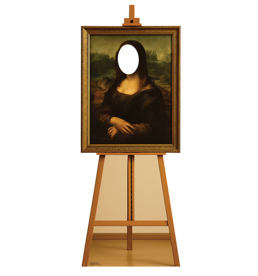 Life-Size Mona Lisa on Easel Stand-In Cardboard Cutout - All Cutouts