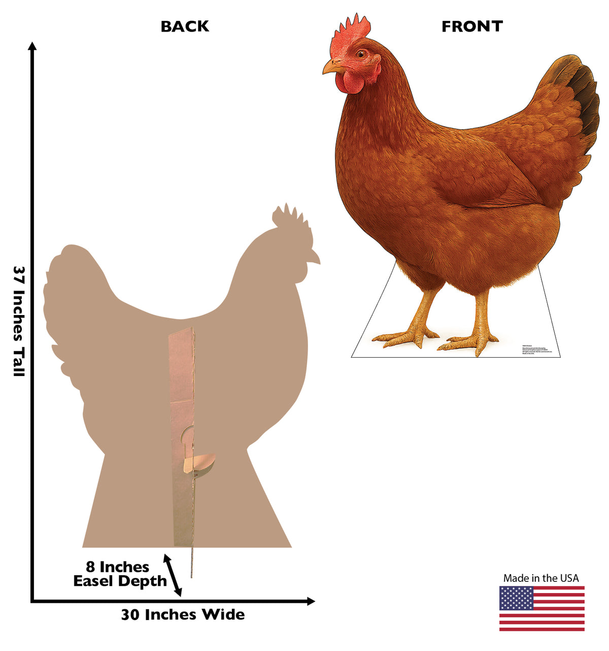 Life-Size Chicken Cardboard Cutout - All Cutouts