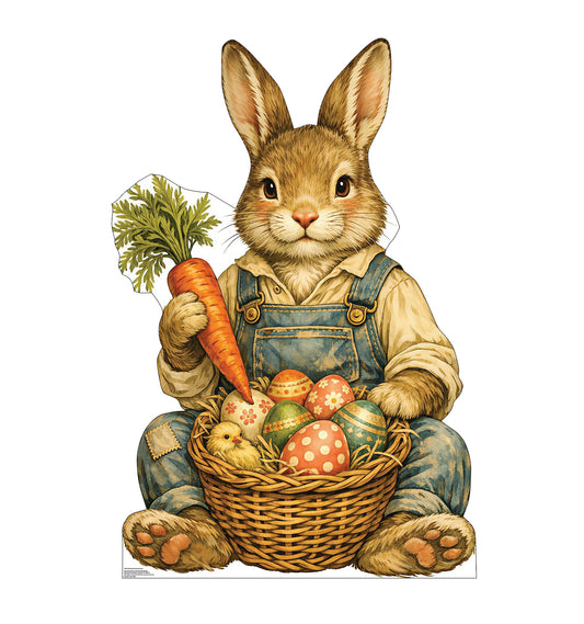 Life-Size Vintage Easter Bunny Cardboard Cutout - All Cutouts