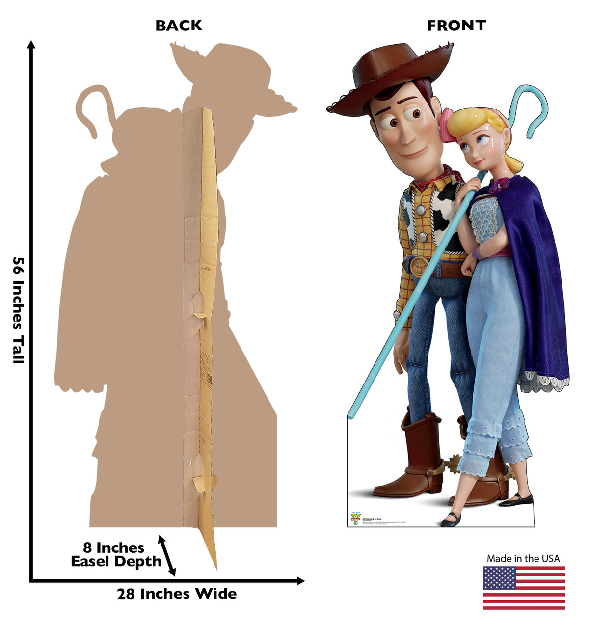 Life-Size Woody & Bo Peep Toy Story 5 Cardboard Cutout - All Cutouts
