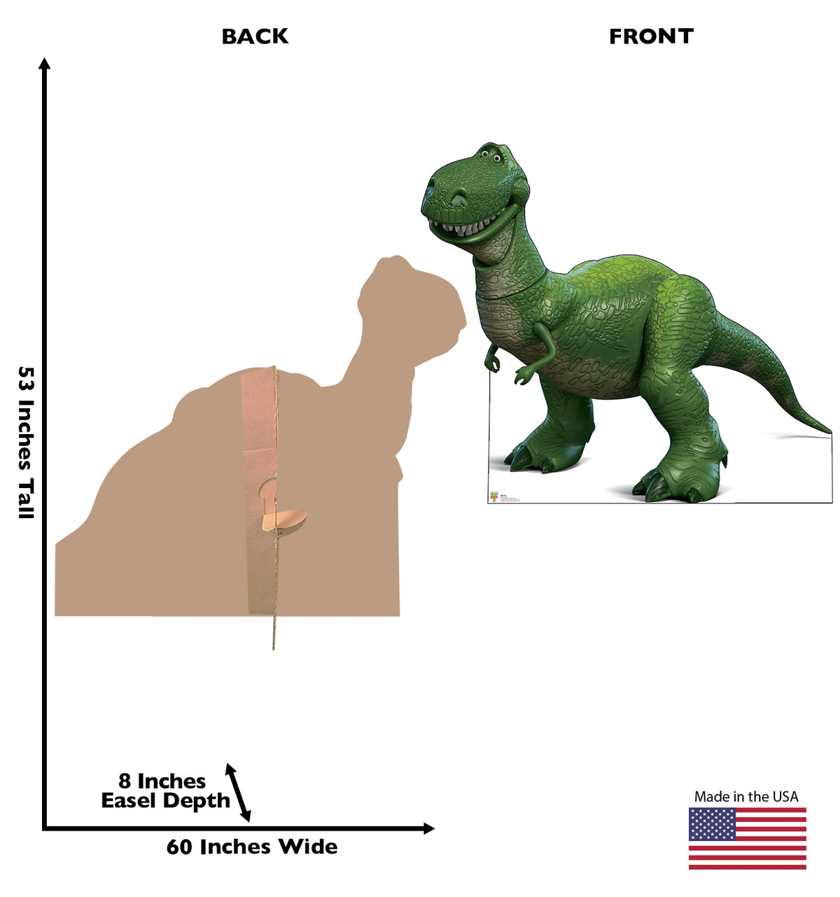 Life-Size Rex Toy Story 5 Cardboard Cutout - All Cutouts
