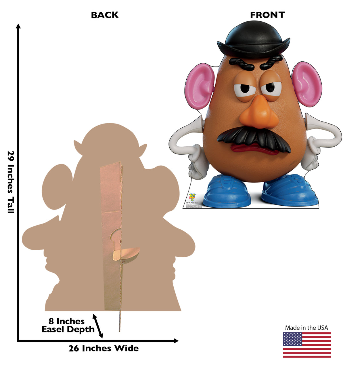 Life-Size Mr. Potato Head Toy Story 5 Cardboard Cutout - All Cutouts