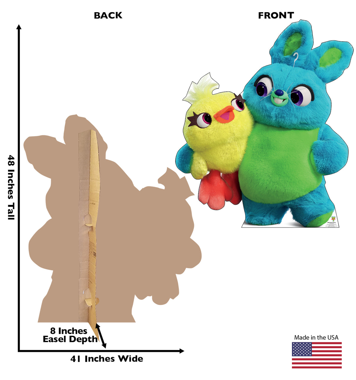 Life-Size Ducky & Bunny Toy Story 5 Cardboard Cutout - All Cutouts