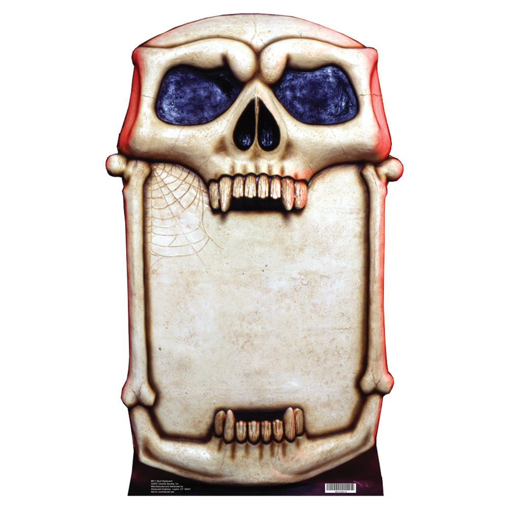 Life-size Skull Signboard Cardboard Cutout - All Cutouts