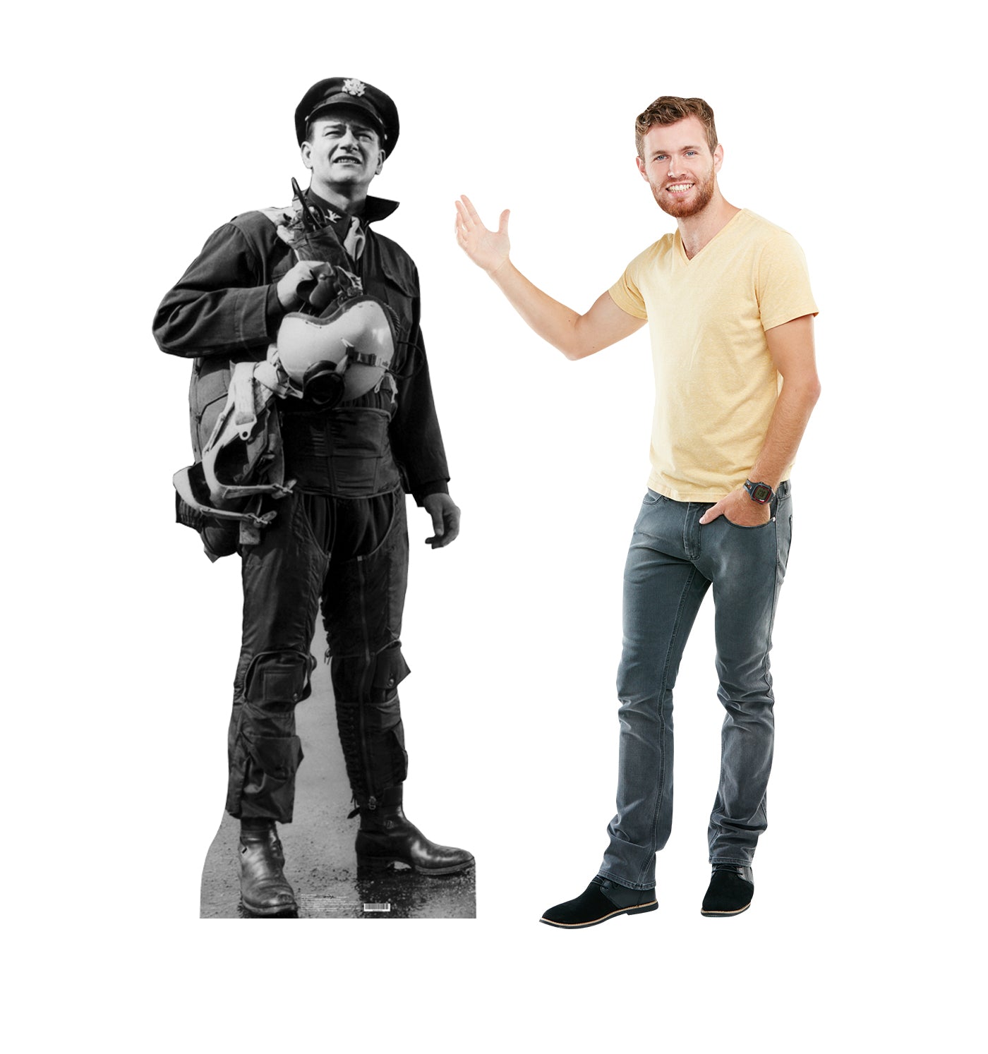 Life-size John Wayne Black and White Cardboard Cutout - All Cutouts