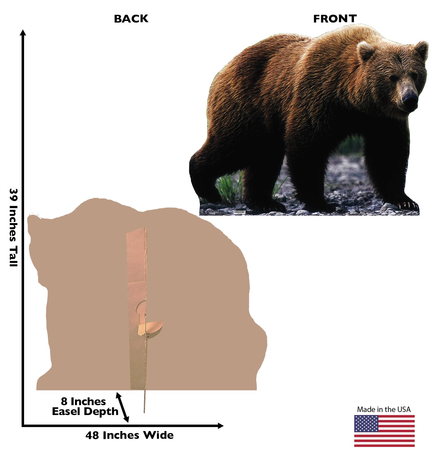 Life-size Grizzly Bear Cardboard Standup - All Cutouts