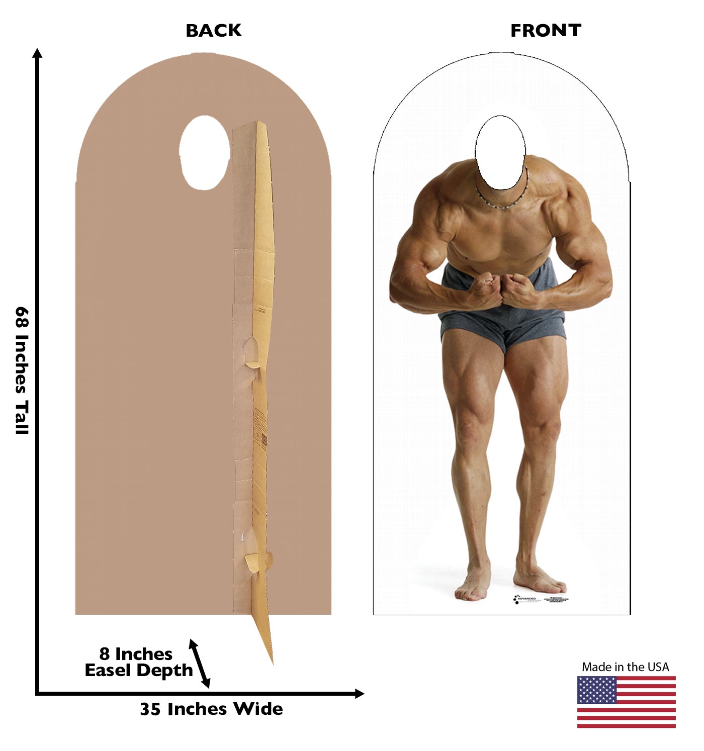 Muscle Man Stand-In Life-Size Cardboard Cutout - All Cutouts