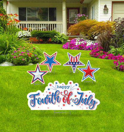 4th of July Star Pack! Outdoor Yard Signs - All Cutouts