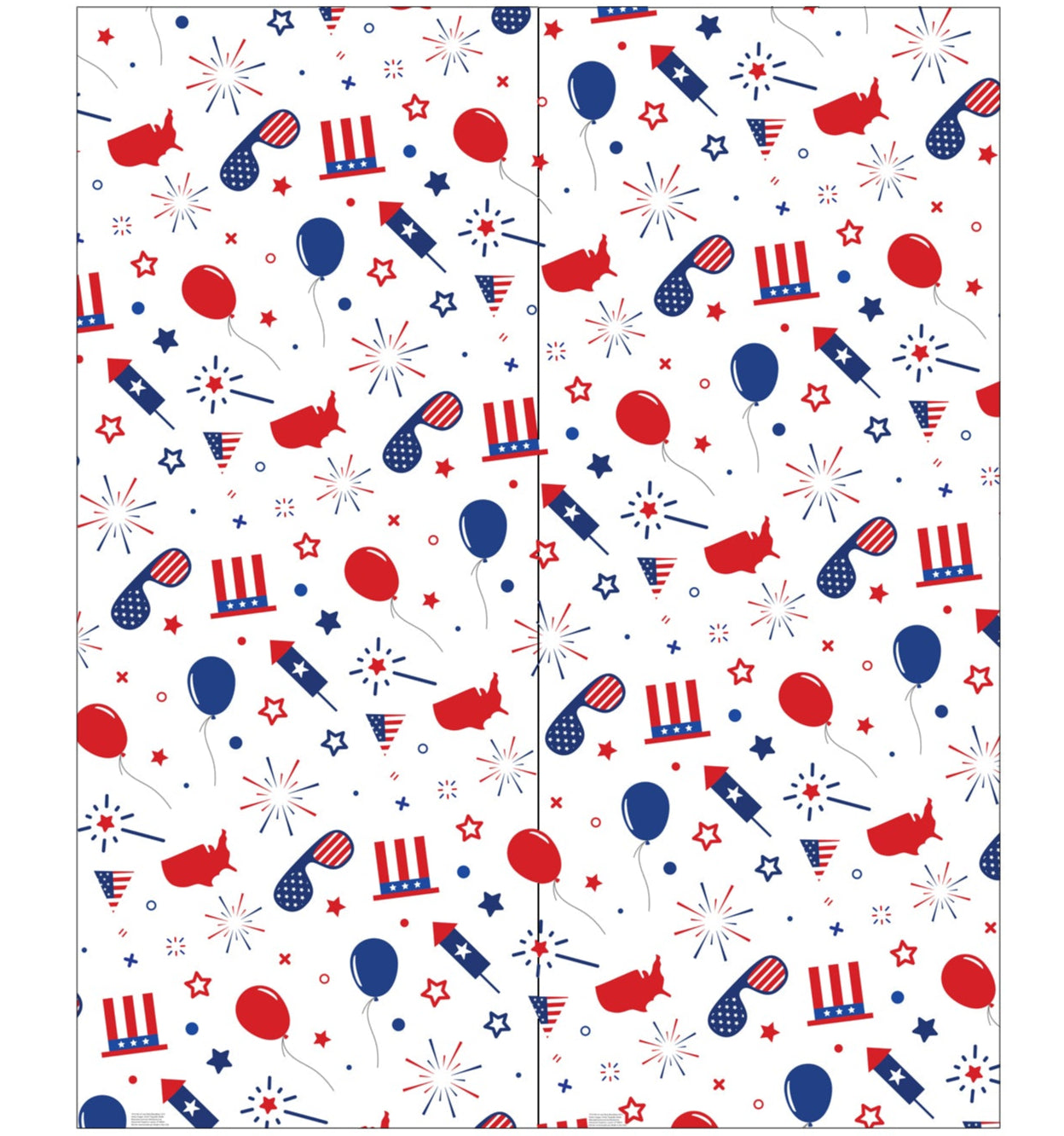 4th of July Party Cardboard Backdrop - All Cutouts