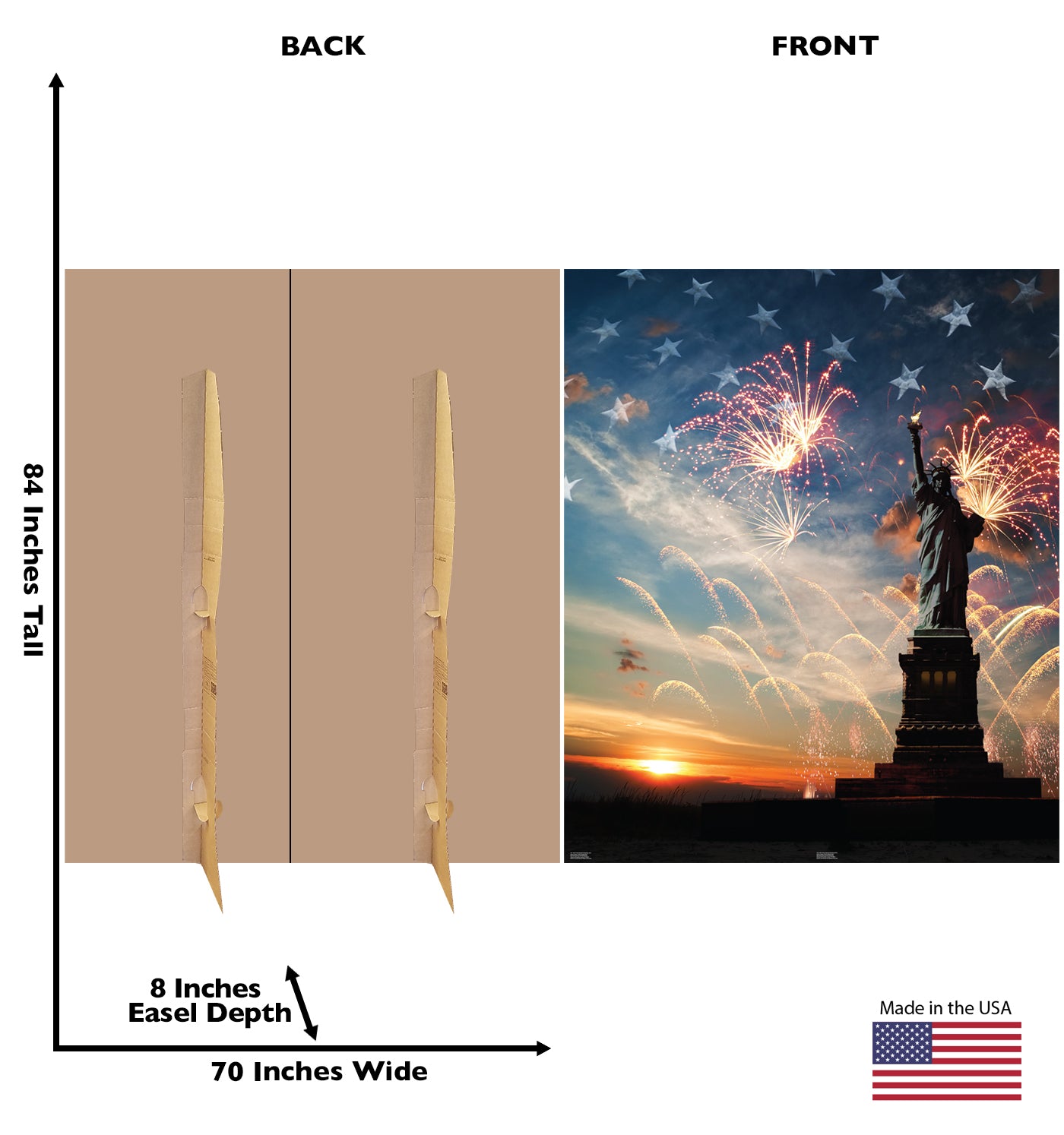 4th of July Patriotic Cardboard Backdrop