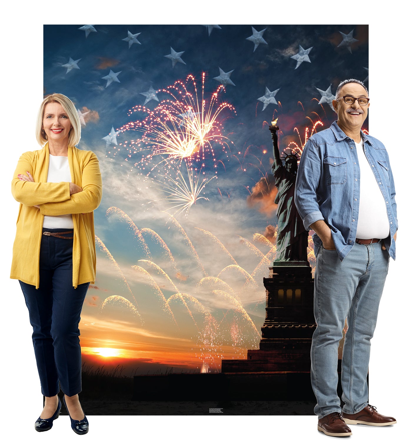 4th of July Patriotic Cardboard Backdrop