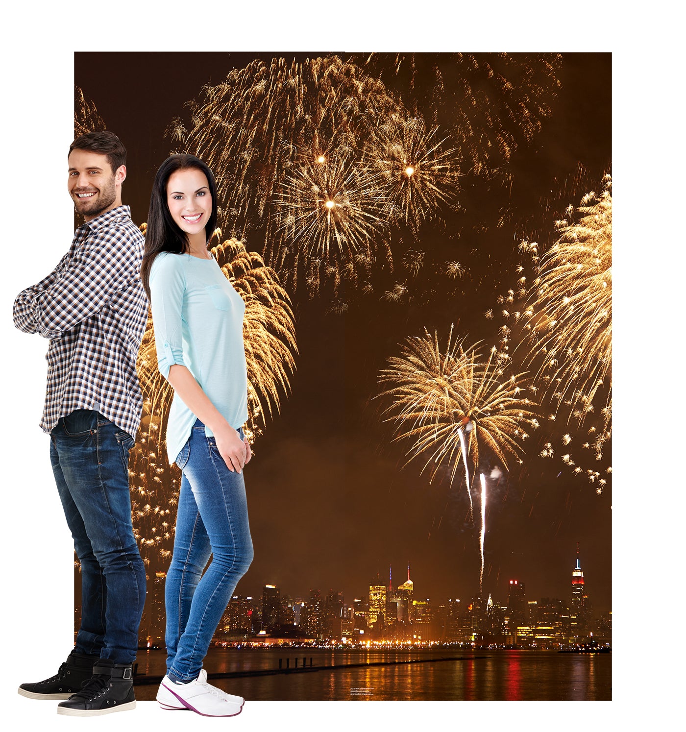 4th of July Fireworks Cardboard Backdrop - All Cutouts
