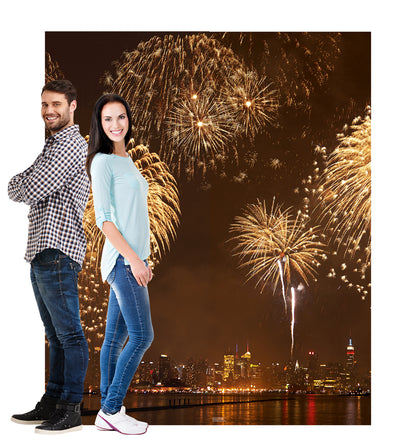 4th of July Fireworks Cardboard Backdrop - All Cutouts