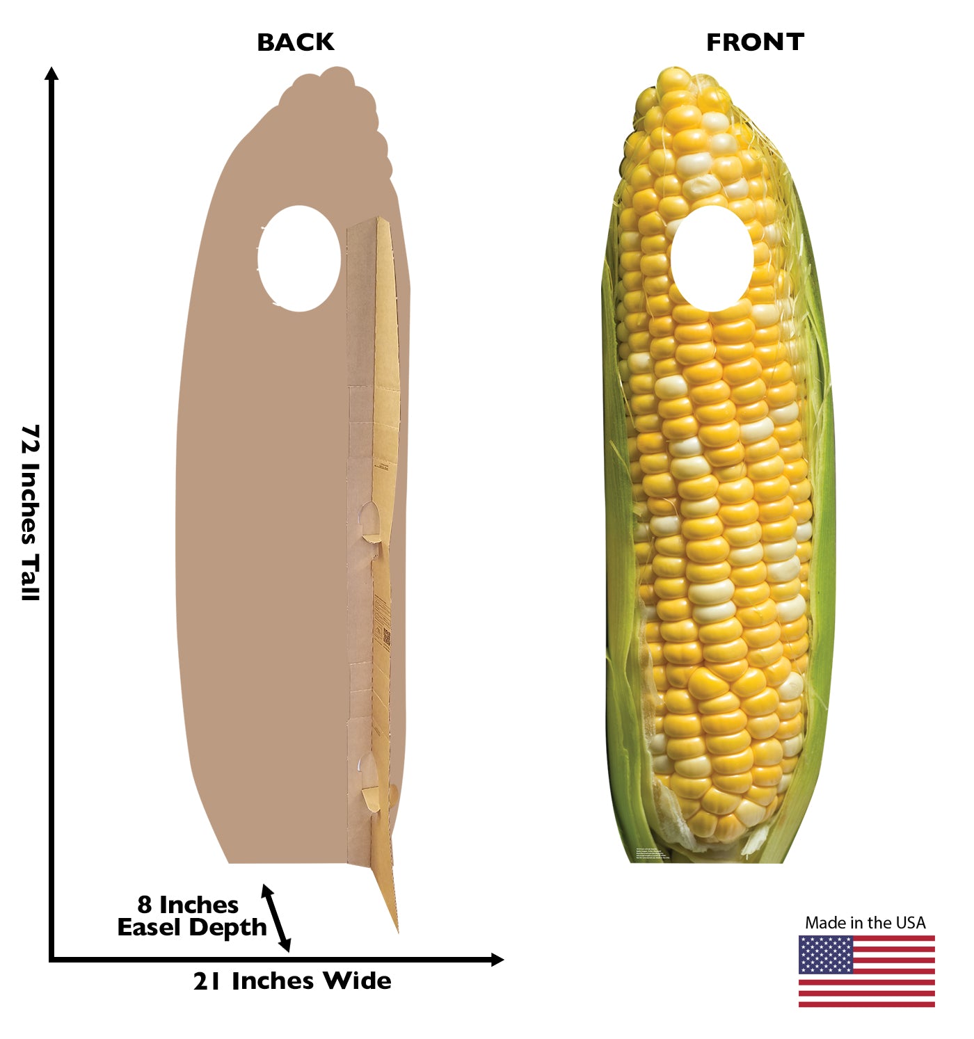 Corn of Cob Cardboard Stand-in - All Cutouts