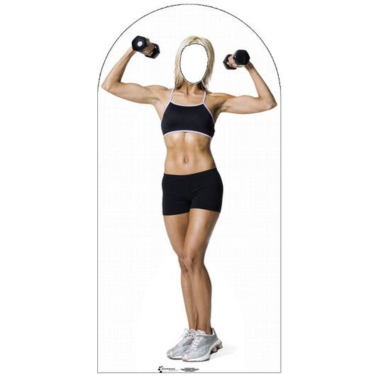 Muscle Woman Life-Size Stand-In Cardboard Cutout - All Cutouts