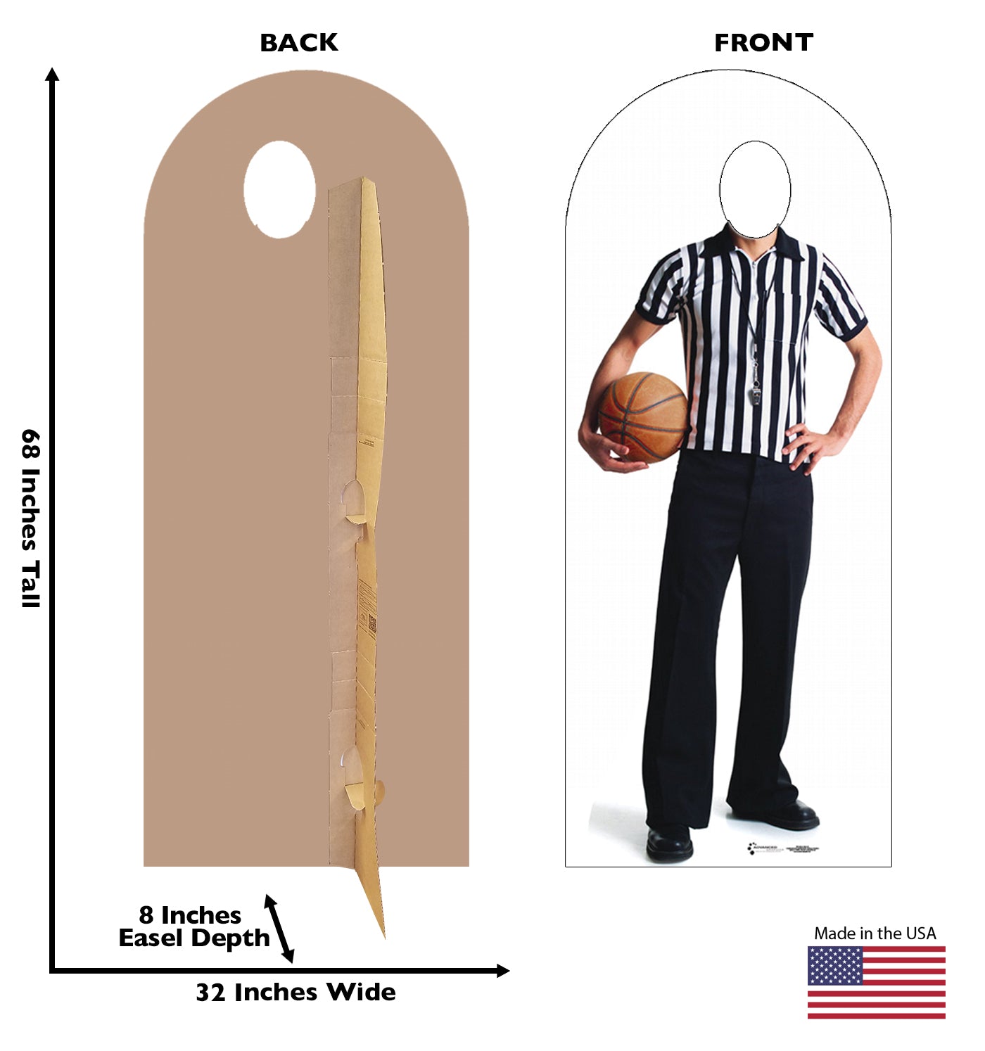 Life-size Referee Stand-In Cardboard Standup | Cardboard Cutout - All Cutouts